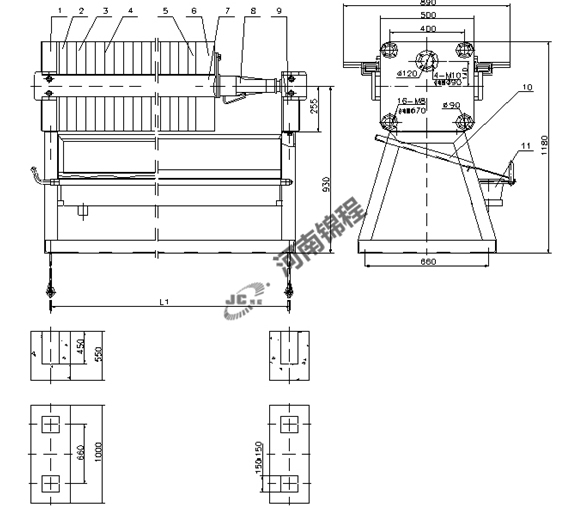 手動、千斤頂壓緊壓濾機(圖1)